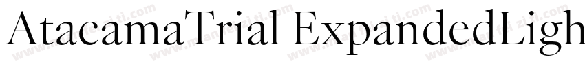 AtacamaTrial ExpandedLight字体转换